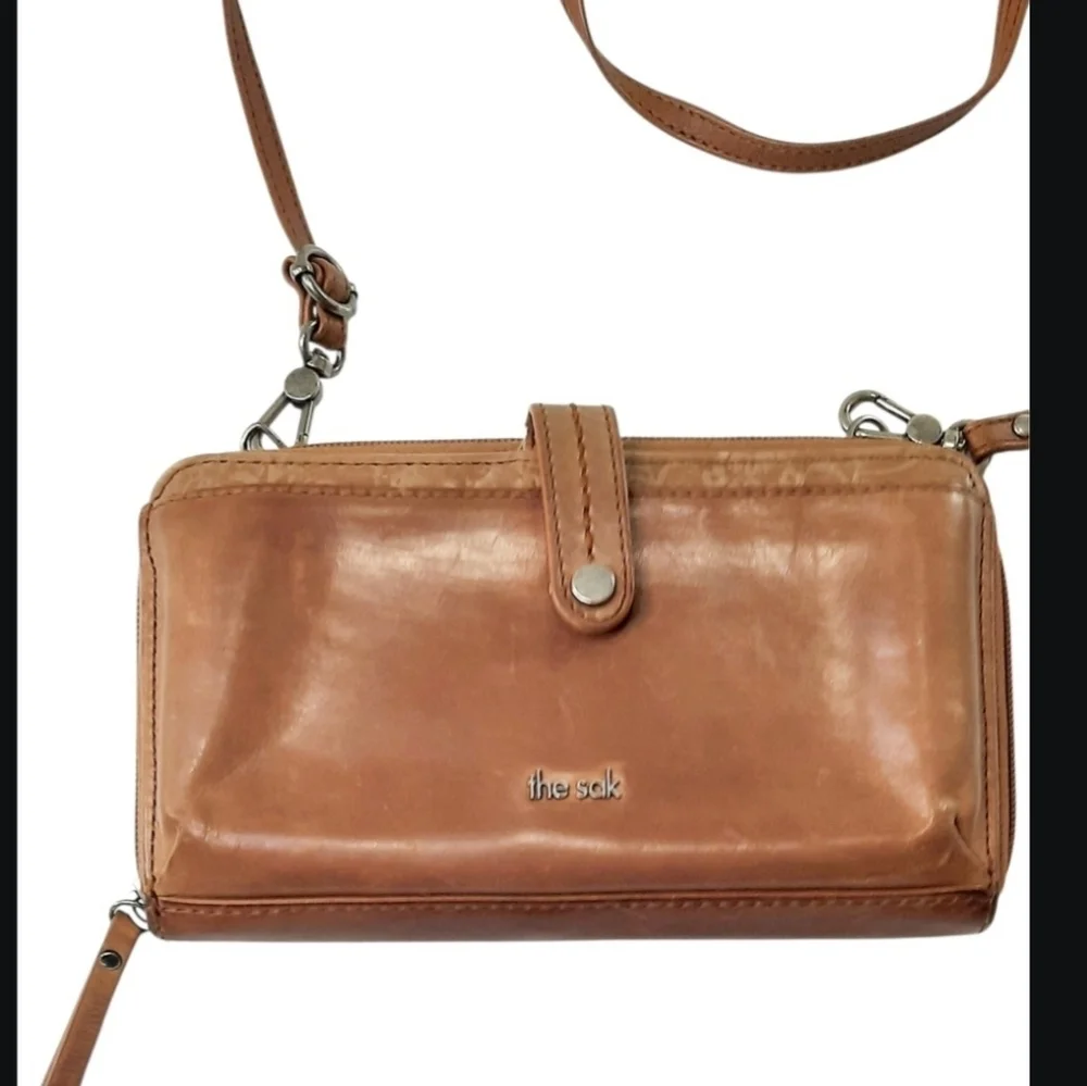 The Sak Iris Crossbody Purse Women's Cellphone Bag & Wallet Tobacco Floral GUC